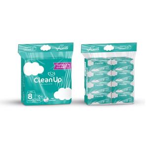 کلین آپ دستمال اقتصادی طرح ابر 250 برگ 8عددی