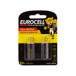 EUROCELL باتری اولترا آلکالاین نیم قلمی کارتی 2 عددی